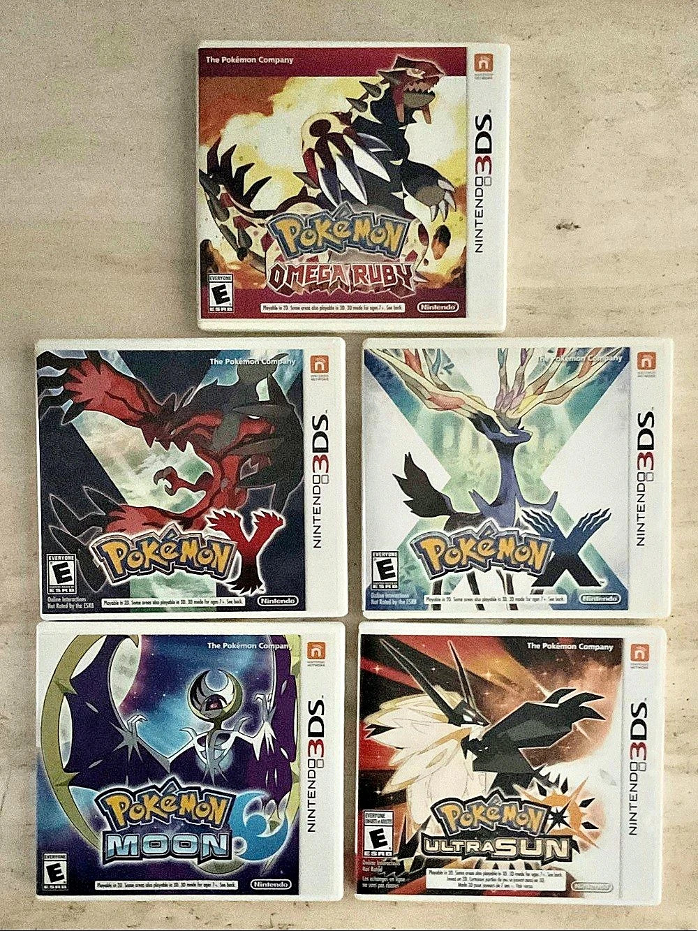 Empty Cases Pokemon Omega Ruby Nintendo 3DS Pokemon Y Pokemon X Ultra Sun Moon